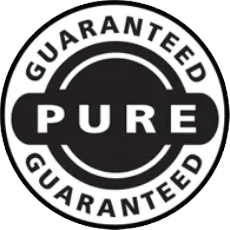 Guaranteed pure quality badge for GlycoHarmony supplement.