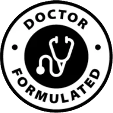 Doctor formulated quality badge for GlycoHarmony supplement.